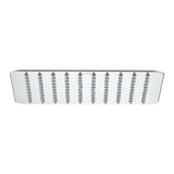 Pommeau de douche Duravit, rectangulaire, chrome argenté.