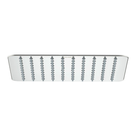 Pommeau de douche Duravit, rectangulaire, chrome argenté.