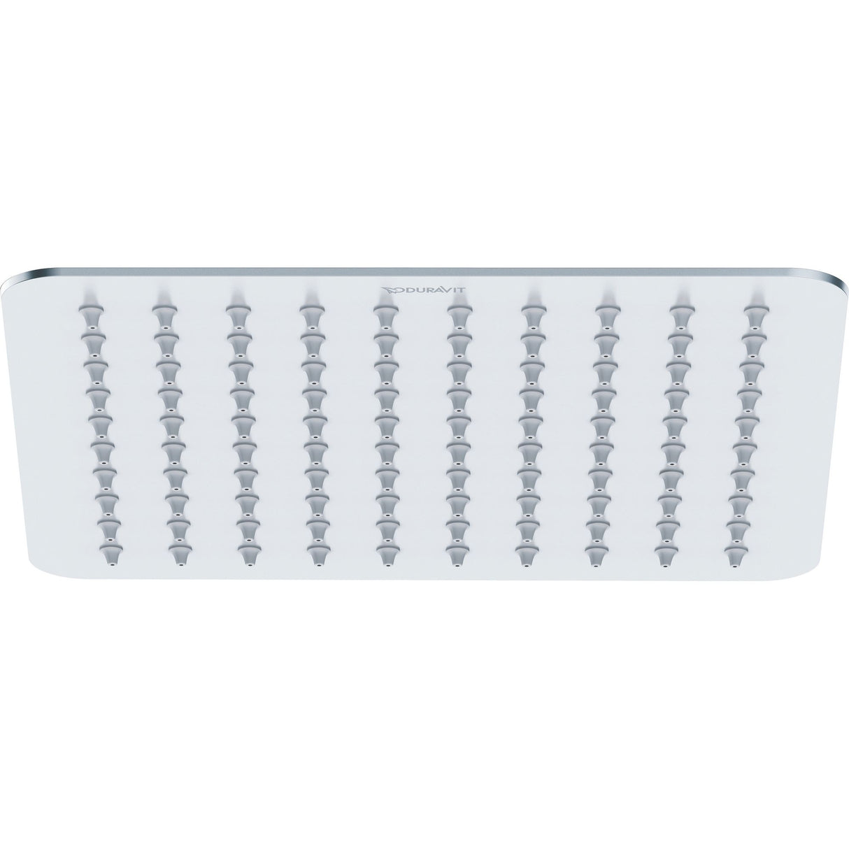 Pommeau de douche Duravit rectangulaire, blanc chromé, accessoires salle de bains