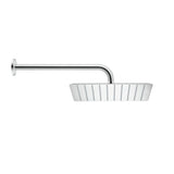 Pommeau de douche Grohe rectangulaire, couleur chromée, bras mural inclus