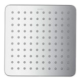 Pommeau de douche Duravit carré, inox argenté, design moderne et finition brillante