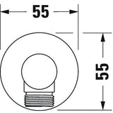 Sortie murale Grohe, raccord de plomberie chromé, diamètre 55 mm
