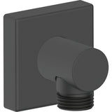 Sortie de douche Hansgrohe, raccord mural, couleur noire.