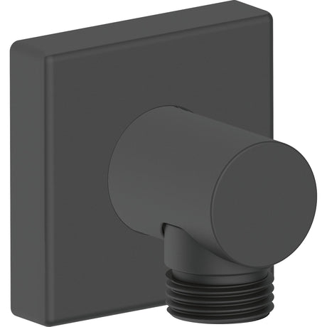Sortie de douche Hansgrohe, raccord mural, couleur noire.