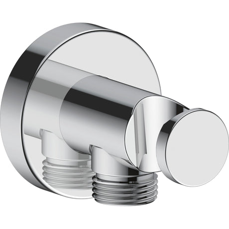 Sortie de douche murale Grohe, robinetterie sanitaire, finition chromée argentée
