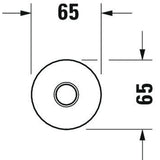 Rosace chromée Grohe, accessoire plomberie, couleur argent, diamètre 65 mm