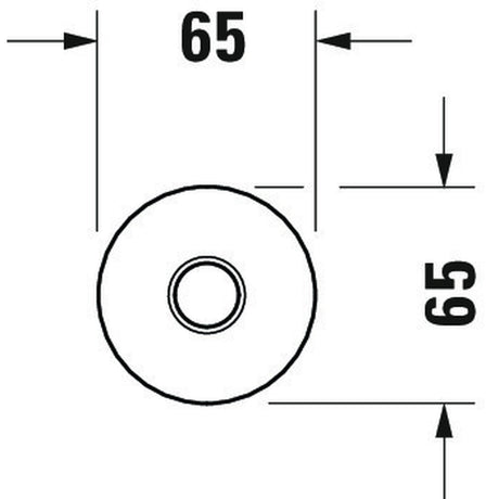 Rosace chromée Grohe, accessoire plomberie, couleur argent, diamètre 65 mm
