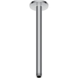 Grohe bras de douche plafond en métal, finition chromée, accessoire sanitaire élégant.