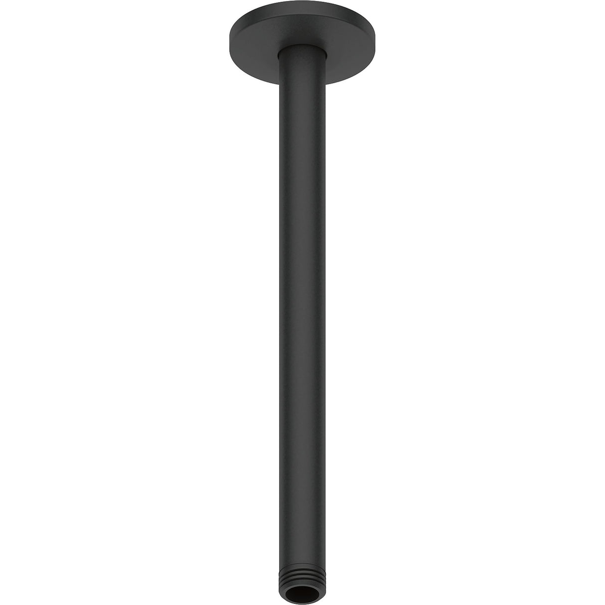 Bras de douche plafond Grohe, tube droit, couleur noir mat.
