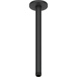 Bras de douche plafond Grohe, tube droit, couleur noir mat.