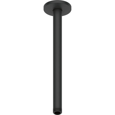 Bras de douche plafond Grohe, tube droit, couleur noir mat.