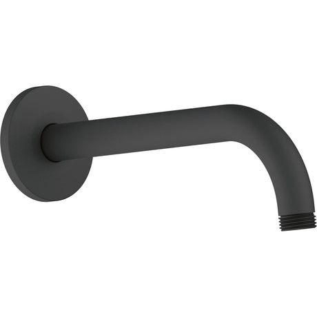 Bras de douche Grohe noir mat, accessoire de robinetterie sanitaire élégant.