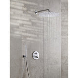 Douche Grohe, ensemble de douche en inox chromé, couleur argent, fixation murale.
