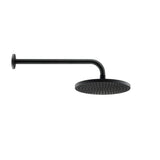 Pommeau de douche Grohe, rond, noir mat, design moderne mural.