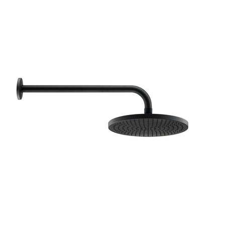 Pommeau de douche Grohe, rond, noir mat, design moderne mural.