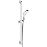 Ensemble de douche Grohe, type douchette, couleur chromée, design moderne.