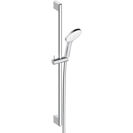 Ensemble de douche Grohe, type douchette, couleur chromée, design moderne.