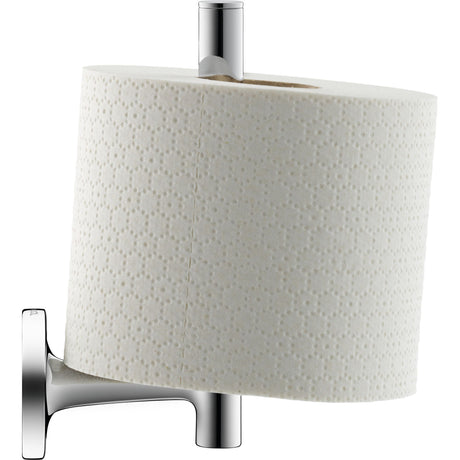 Porte-rouleau Grohe, support mural chromé pour papier toilette, couleur argentée.