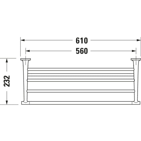Plan technique étagère Grohe, porte-serviettes, couleur chromée
