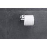 Porte-papier toilette Grohe, support mural chromé, couleur argent, rouleau blanc