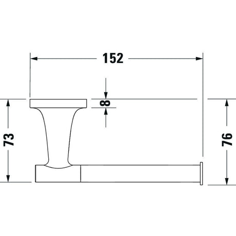 Croquis technique bec de robinet Grohe, couleur chromée, dimensions détaillées.