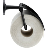 Porte-papier toilette Grohe noir mat, accessoire salle de bain, design moderne