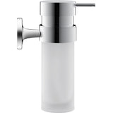 Distributeur de savon mural Grohe, finition chrome et verre dépoli, accessoire de salle de bain