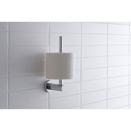 Distributeur papier toilette Grohe mural chromé, accessoire sanitaire argenté