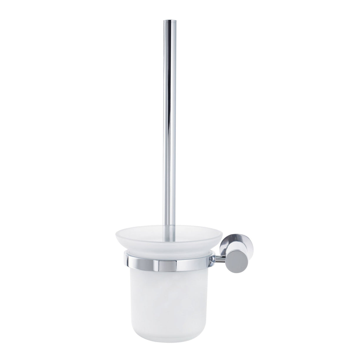 Brosse WC murale Grohe, accessoire sanitaire couleur chrome et blanc