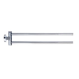 Porte-serviettes Grohe double barre, support mural, couleur chromée