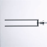 Porte-serviettes chromé double Hansgrohe, accessoire salle de bain, couleur argentée.