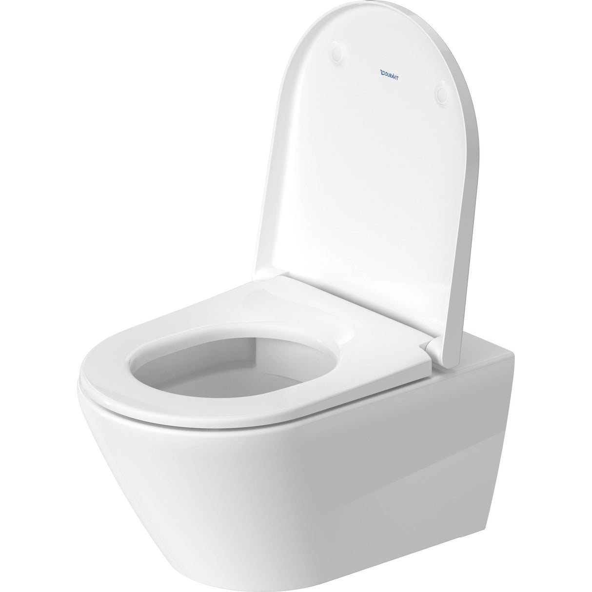 Toilette suspendue blanche Duravit avec abattant, design moderne, sanitaire