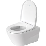 Toilette suspendue blanche Duravit avec abattant, design moderne, sanitaire