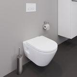Toilette suspendue blanche Duravit, design moderne, salle de bain contemporaine