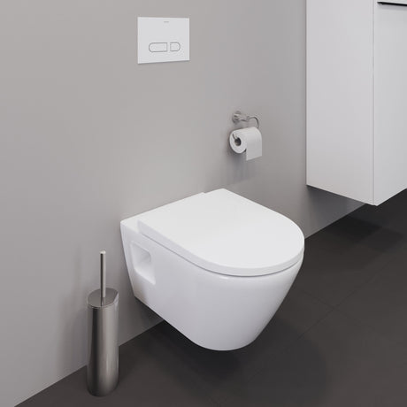 Toilette suspendue blanche Duravit, design moderne, salle de bain contemporaine