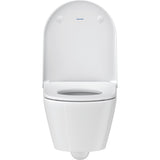 Toilette suspendue Duravit blanche, design moderne, sanitaire de salle de bain