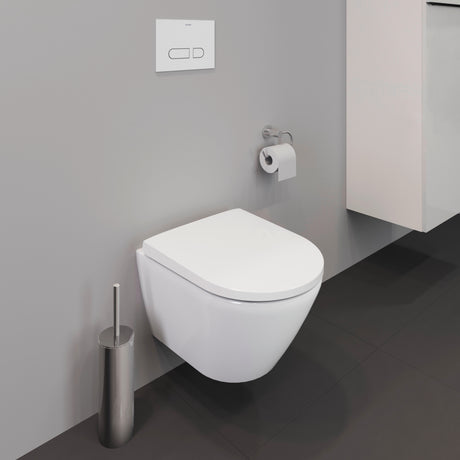 Toilette suspendue blanche Grohe, design moderne, couleur blanche, salle de bain contemporaine