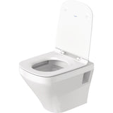 WC suspendu blanc marque Duravit, cuvette de toilette moderne, produit sanitaire
