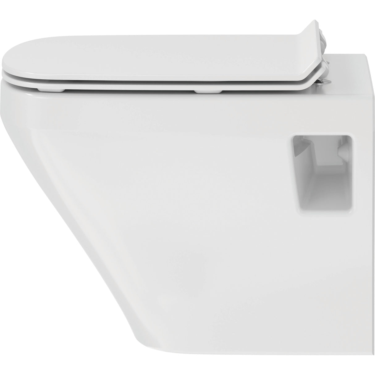 Cuvette WC suspendue blanche marque Grohe, sanitaire moderne, vue latérale