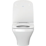WC suspendu blanc, marque Duravit, design moderne pour salle de bain