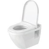 Toilette suspendue blanche Grohe, design moderne, abattant relevé.