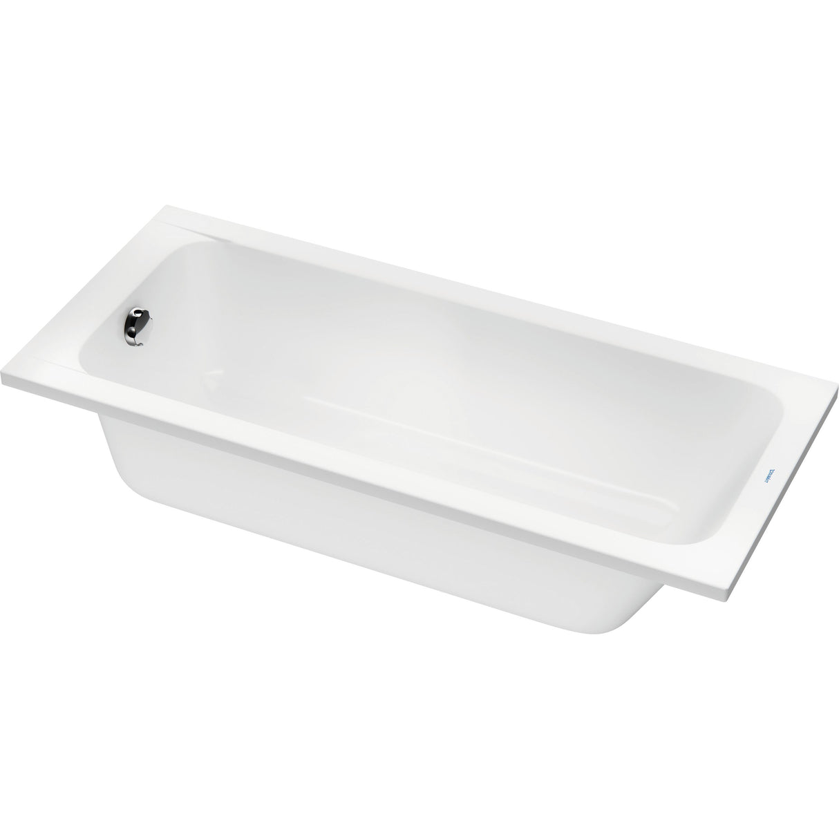 Baignoire blanche de marque Duravit, type rectangulaire, design moderne.