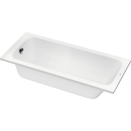 Baignoire blanche de marque Duravit, type rectangulaire, design moderne.