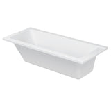 Baignoire blanche marque Allibert en acrylique, design rectangulaire moderne.