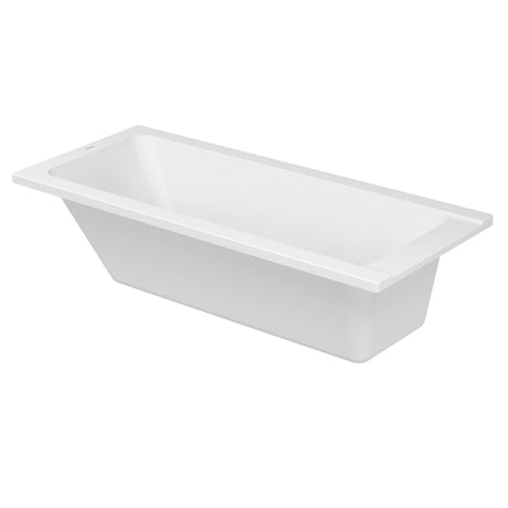 Baignoire blanche marque Allibert en acrylique, design rectangulaire moderne.