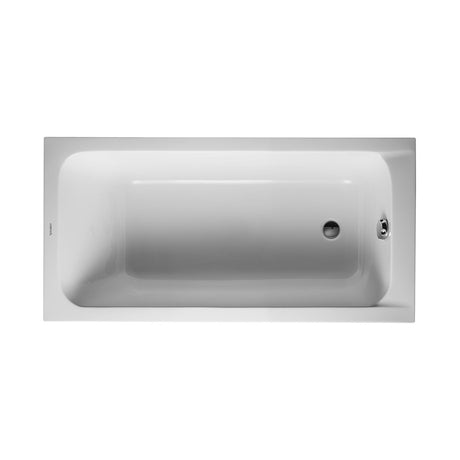 Baignoire blanche Duravit rectangulaire, design moderne, vue du dessus