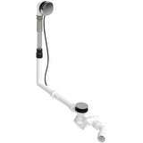 Siphon de baignoire Grohe, accessoire plomberie blanc et chromé.