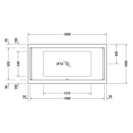 Receveur de douche blanc Grohe, plan technique avec dimensions détaillées.