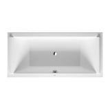 Baignoire Duravit rectangulaire blanche, design moderne, vue de dessus