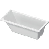 Baignoire Duravit, type rectangulaire, couleur blanche, baignoire encastrable moderne